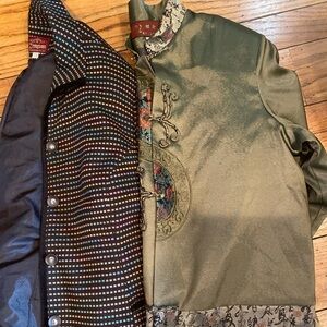 2 Asian Brand Jackets Cardigan Blazer Asian Kimono Art To Wear READ**